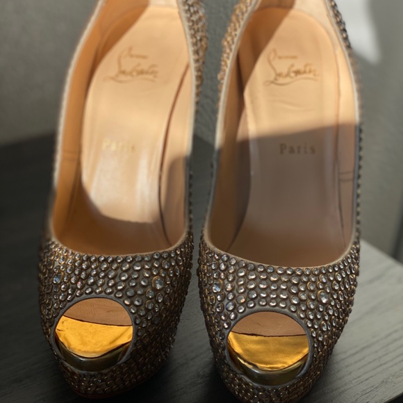 Rare Christian Louboutin Swarovski crystal heels - Picture 3 of 7